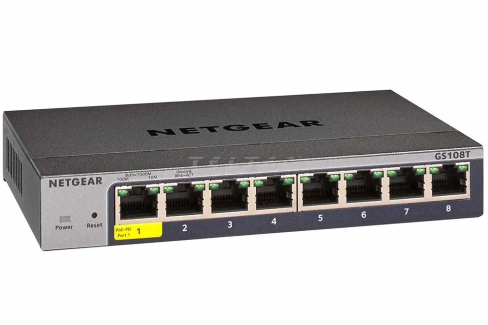 Netgear GS108T-300PES 8-Port Gigabit Ethernet Smart Switch, Desktop, Insight Aktivierung Schnäppchen