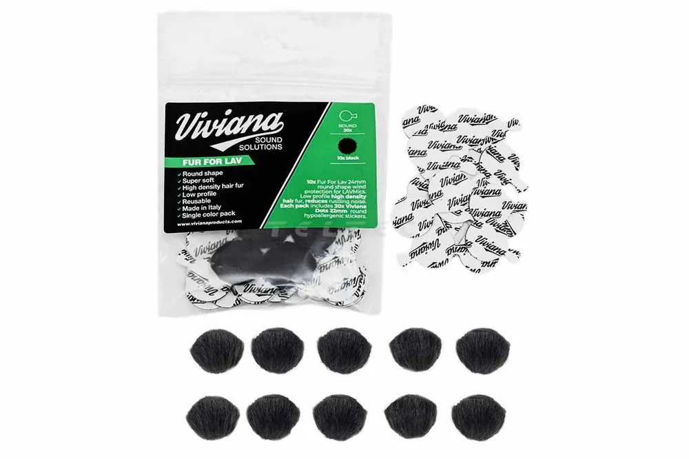 Viviana Fur for Lav 10x rund, schwarz + 30x Viviana Dots Markenware