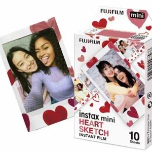 Fujifilm Instax Mini Heart Sketch WW1 Sofortbildfilm mit 10 Aufnahmen Preiswert