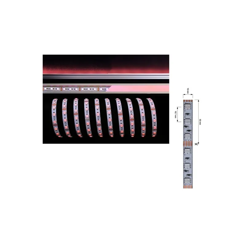 Top-Angebot Deko-Light Flexibler LED Stripe 12V SMD 5050 RGB IP20 3m