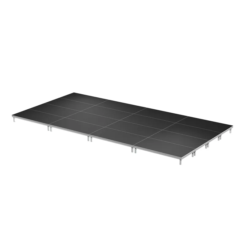Bestpreis GLOBAL TRUSS Outdoor Eventbühne 8x4m mit Steckfüßen 20cm und Podestklammern