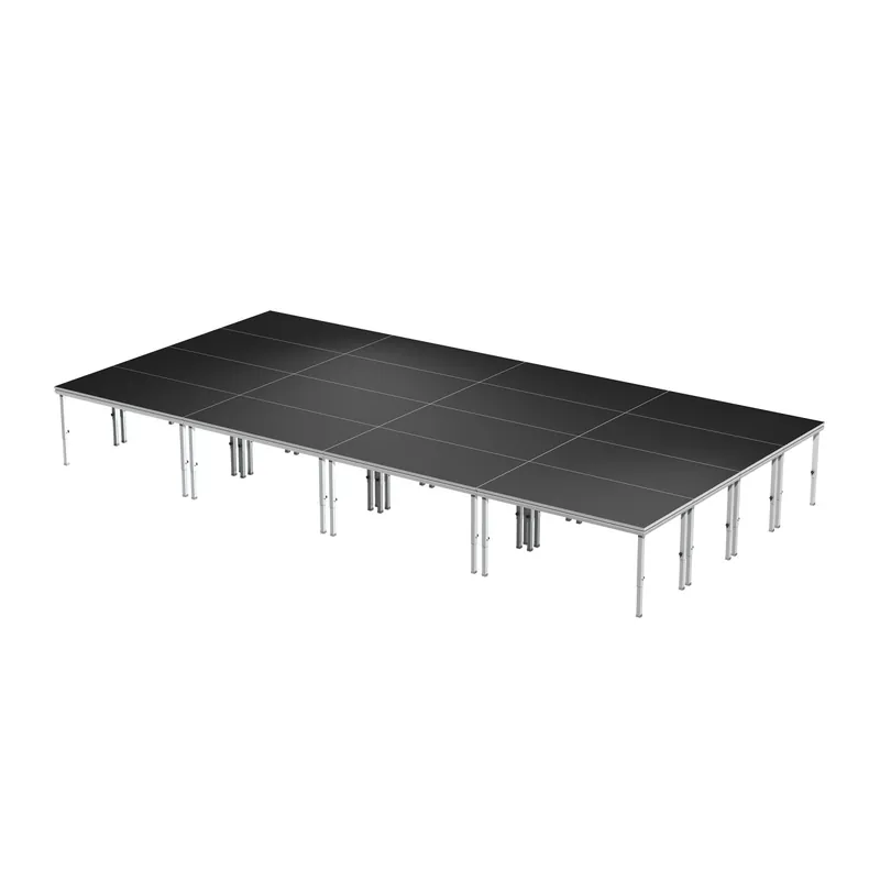 GLOBAL TRUSS Outdoor Eventbühne 8x4m mit verstellbaren Steckfüßen 80-140cm und Podestklammern Wochenendangebot