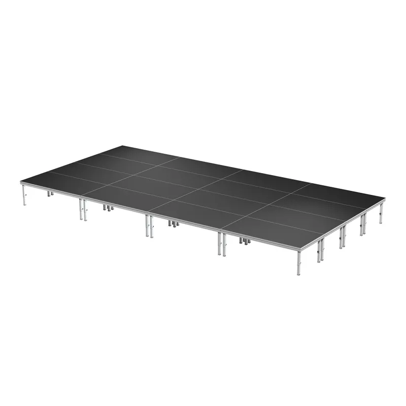 GLOBAL TRUSS Outdoor Eventbühne 8x4m mit verstellbaren Steckfüßen 60-100cm und Podestklammern Bestseller