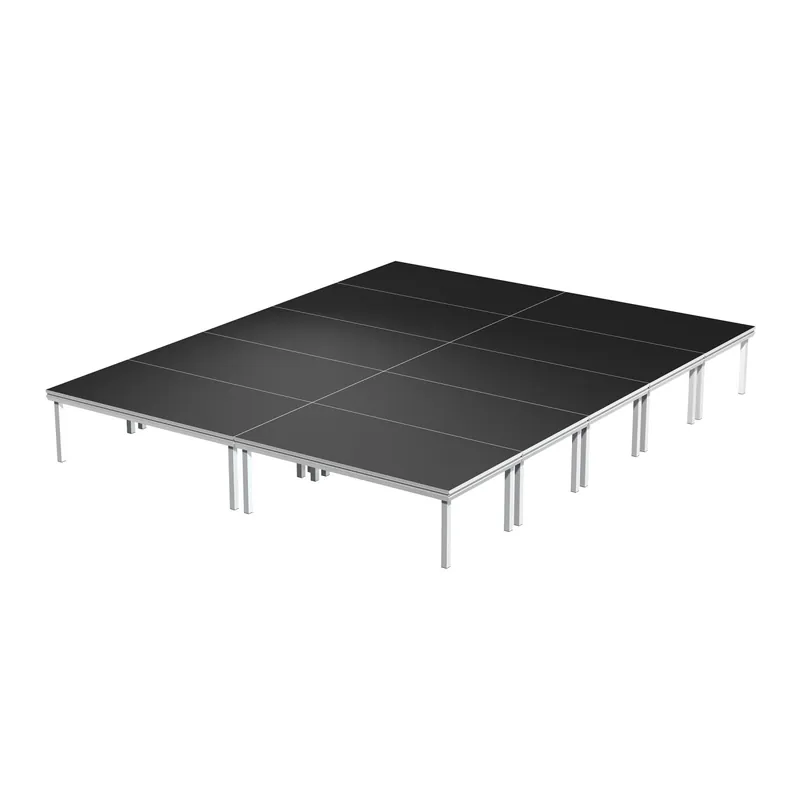 Aktuell GLOBAL TRUSS Outdoor Eventbühne 4x5m mit Steckfüßen 60cm und Podestklammern