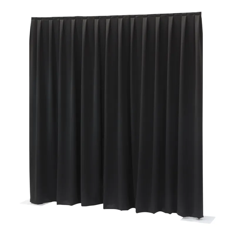 Sofort Bestellen Wentex P&D Vorhang Molton gewellt 400 x 250cm schwarz - 300 g/m²