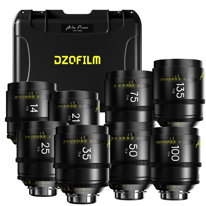 DZOFilm - Arles 8-Lens Kit 14/21/25/35/50/75/100/135 mm FF/VV Prime Cine Lens (PL) Sale