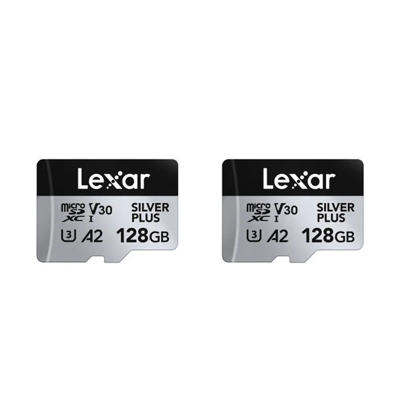 Lexar - microSDXC Silver Plus UHS-1 128GB V30 R205/W150MB/s - 2 Pack Billig