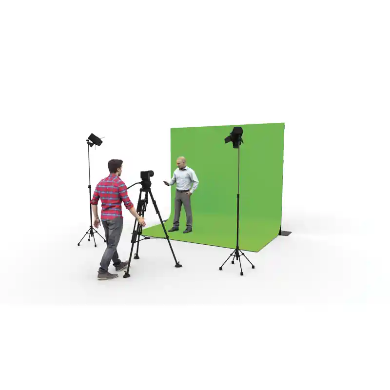 Wochenendangebot WENTEX P&D Chromakey Curtain Molton 300g/m2 Green Screen 590x400cm