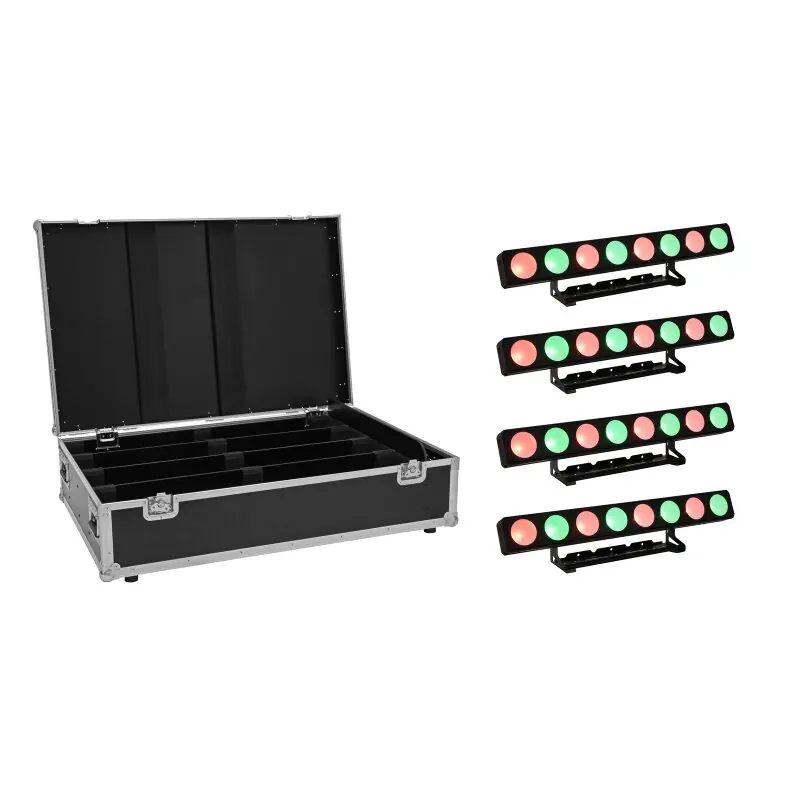Gratis Versand EUROLITE Set 4x LED PMB-8 COB QCL 30W Leiste + Case