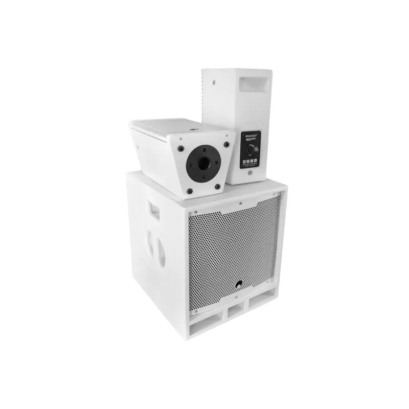 Kostenloser Versand OMNITRONIC MAXX-1206DSP 2.1 Aktiv-System Weiß