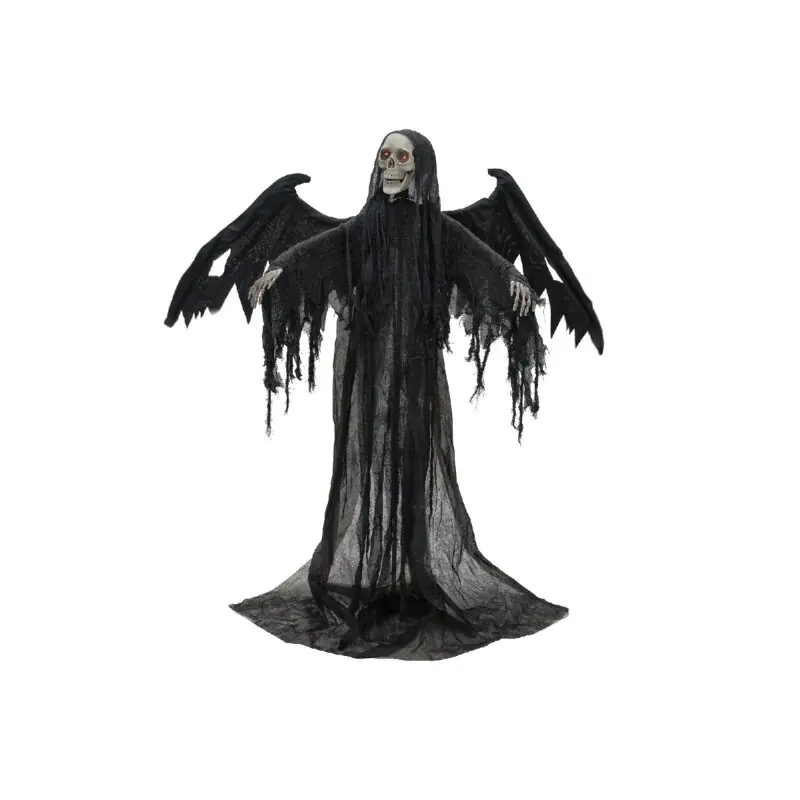 EUROPALMS Halloween Schwarzer Engel, 175x100x66cm Sichere Zahlung