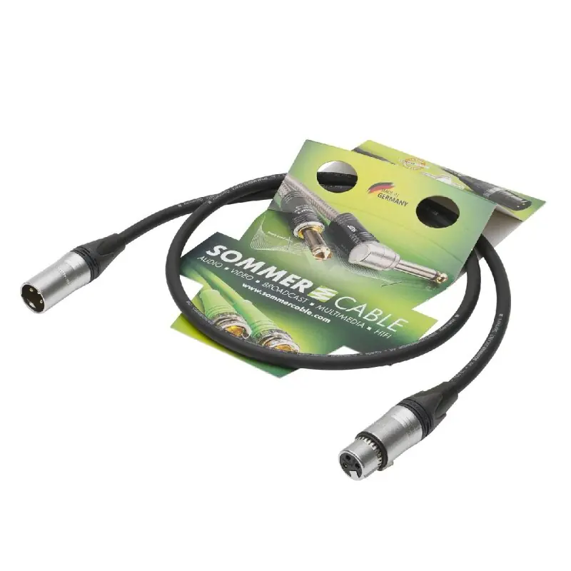 SOMMER CABLE Mikrofonkabel SC-Carbokab 225, 2 x 0,25 mm² | XLR / XLR, NEUTRIK 1m Nur Für Kurze Zeit