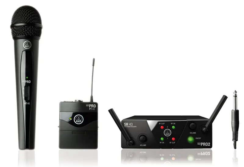 AKG WMS40 Mini Dual Vocal Instrument Set ISM1 UHF-Drahtlossystem (864,375 + 864,875 MHz) Top-Angebot