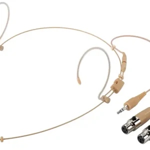 MONACOR HSE-152A/SK Kopf-/Ohrbügelmikrofon Headset, beige Kostenloser Rückversand