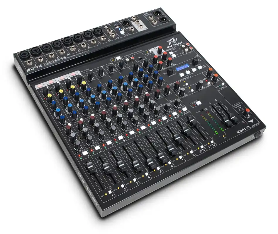Aktuell PEAVEY PV-14 AT Kompaktmischpult, USB, Bluetooth, Antares
