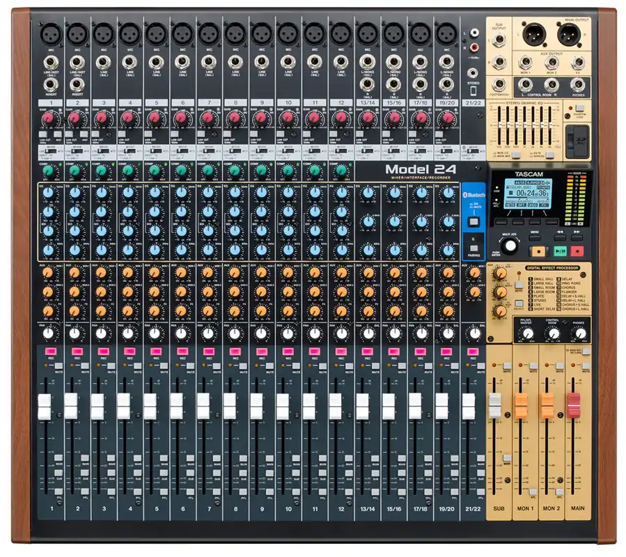 Online Kaufen TASCAM Model 24 Analogmischpult mit digitalem 24-Spur-Recorder
