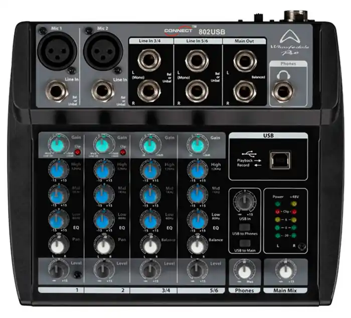 Meistverkauft WHARFEDALE Connect 802 USB Kompaktmischpult