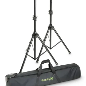 Sonderangebot GRAVITY SS 5212 B SET 1 Boxenständer Stahl (2) mit Tranporttasche