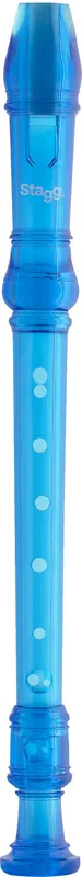 STAGG REC-BAR/TBL Sopran barock Blockflöte inkl. Wischer, Tasche, transparent blau Preisknaller
