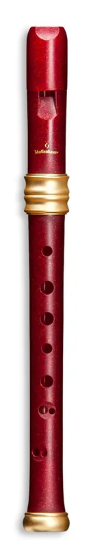 MOLLENHAUER 0119R Adris Traumflöte Sopran barock Kunststoff Blockflöte, purpurrot (Doppelloch) Schneller Versand
