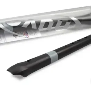 NUVO RB300BK Barock Sopran Kunststoff Blockflöte, schwarz-grau (Doppelloch) Ausverkauf