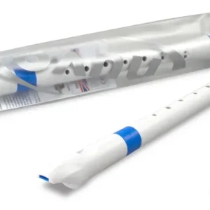 NUVO RB300BL Barock Sopran Kunststoff Blockflöte, weiss-blau (Doppelloch) Zertifiziert