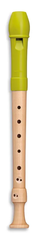 Kostenloser Versand MOLLENHAUER 17411 Fipple Lere Sopran c2 barock Holz-Kunststoff Blockflöte, apfelgrün (Doppelloch)