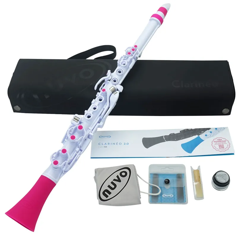 Preiswert NUVO Clarineo 2.0 White-Pink Polymer Klarinette inkl. Zubehör