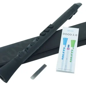 Markenware NUVO DooD 2.0 Black-Black Polymer Klarinette inkl. Blätter, Griffbild, Hülle