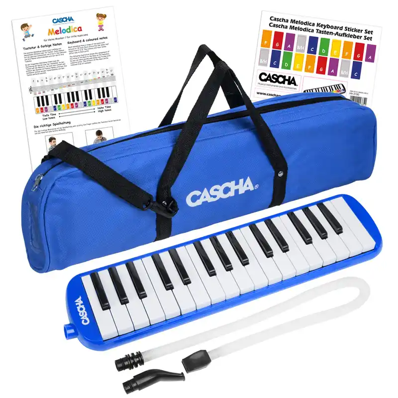 Highlight CASCHA HH 2104 DE Melodica Set Blau Melodica und Melodicaschule inkl. Zubehör