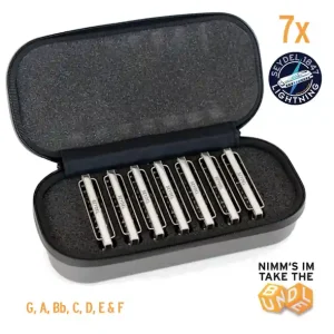 Aktuell SEYDEL Blues 1847 Lightning 20-Stimmen 7er Set Richter Mundharmonika mit Edelstahl-Stimmzungen