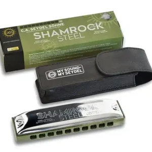 Bestseller SEYDEL Shamrock Steel 40-Stimmen B-Dur Oktav-Mundharmonika