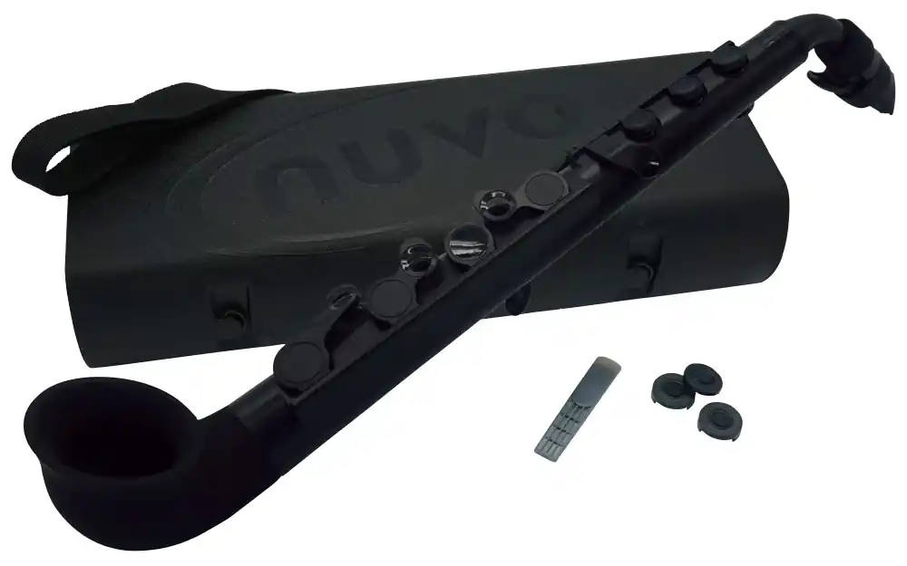Kostenloser Versand NUVO jSax 2.0 Standard Kit Schwarz-Schwarz Polymer Saxophon inkl. Zubehör (C-Stimmung)
