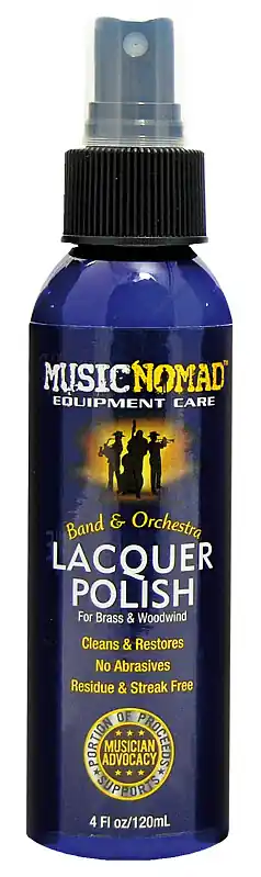 Heißes Angebot MUSIC NOMAD MN700 Lacquer Polish Brass & Wood Pflegemittel