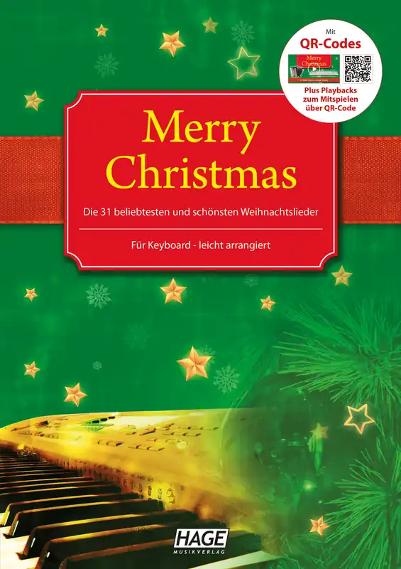 Markenprodukt HAGE Merry Christmas! Keyboard /+QR-Codes EH 2085, Die 45 beliebtesten Weihnachtslieder