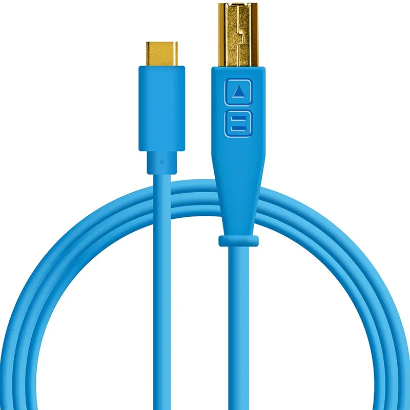 Preisreduziert DJ TECHTOOLS Chroma Cable USB-C-zu-B blue High Quality USB Kabel, blau, 1,5m /AL