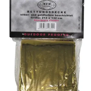 SURVIVAL Rettungsdecke beschichtet silber/gold Notfall-Ausrüstung Kracherpreis