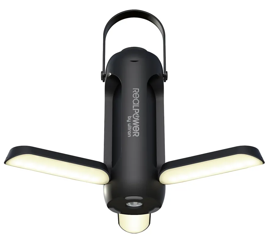 ULTRON RealPower LED Outdoor Light 190 Solar BK Outdoor Leuchte, Powerbank 6.000mAh, Taschenlampe Bestseller