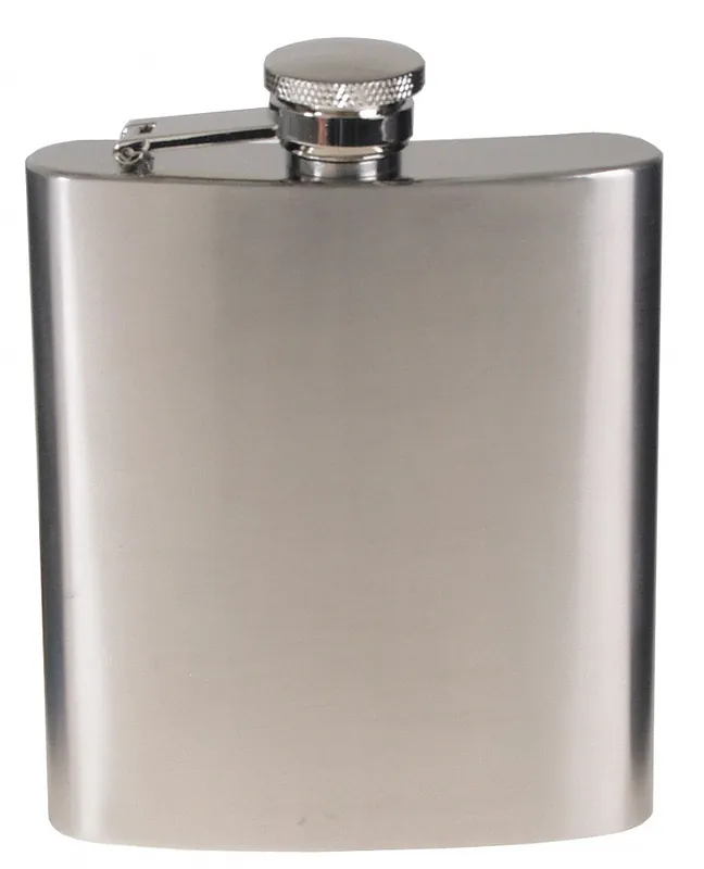 SURVIVAL Flachmann Edelstahl chrom matt 8OZ/225ml Ausrüstung Schnäppchen