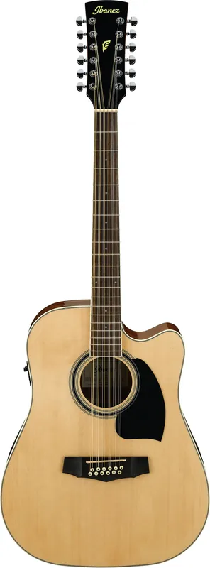 Neuheit IBANEZ PF1512ECE-NT 12-String Elektro-Akustikgitarre, natural high gloss