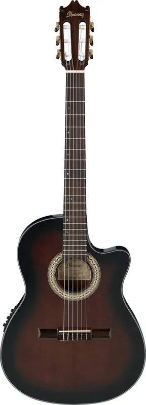 Sale IBANEZ GA35TCE-DVS Concert Nylon Elektro-Akustik-Gitarre, dark violin sunburst