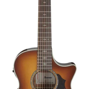 Günstig IBANEZ AE3007FMH-TBH Elektro-Akustik-Gitarre 7-string, tobacco edge bur