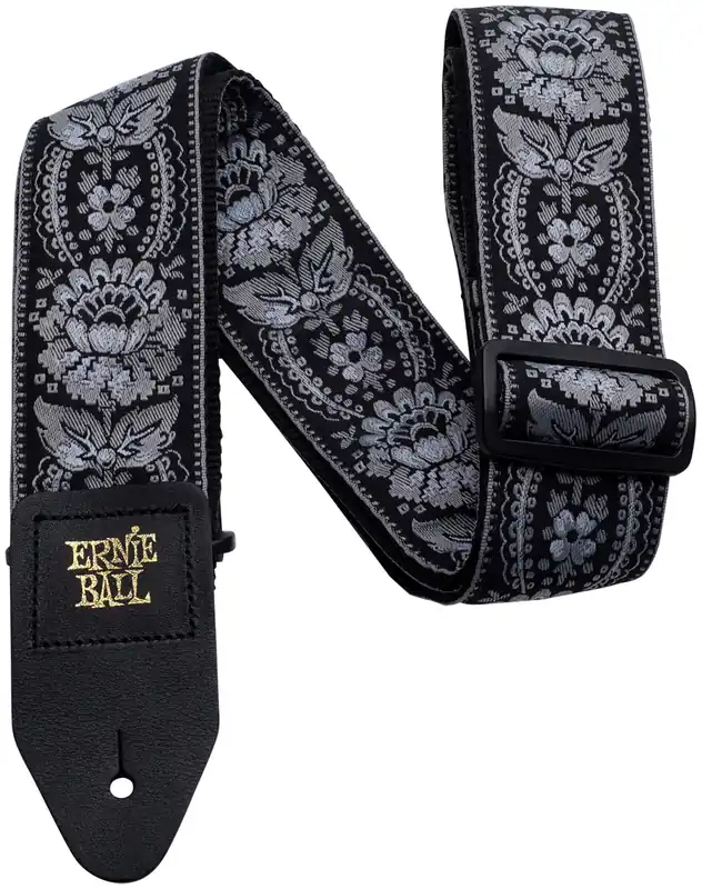 ERNIE BALL 4150 Jacquard Gewebe-Gitarrengurt (50mm), silver orleans Direkt Vom Hersteller