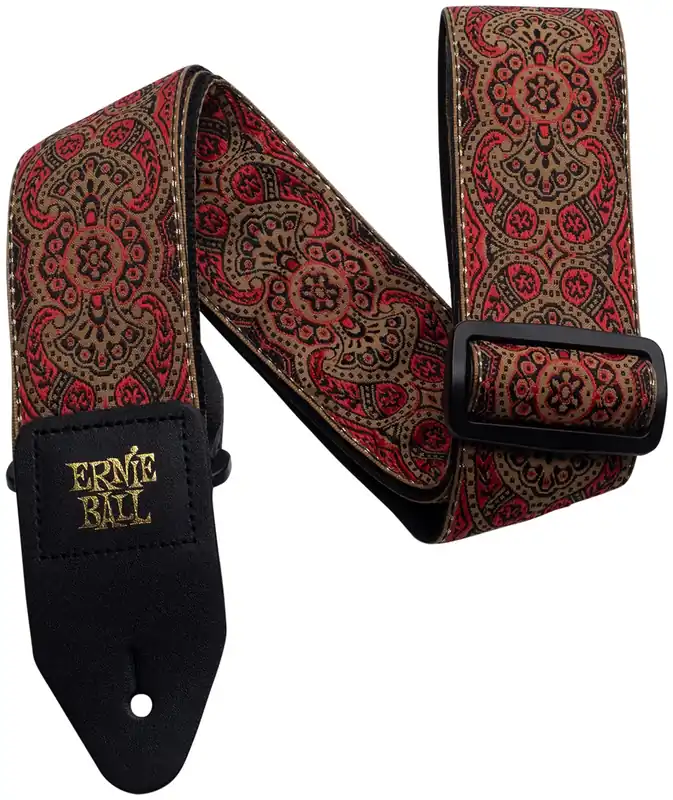 Preis Gesenkt ERNIE BALL 4162 Jacquard Gewebe-Gitarrengurt (50mm), crimson paisley