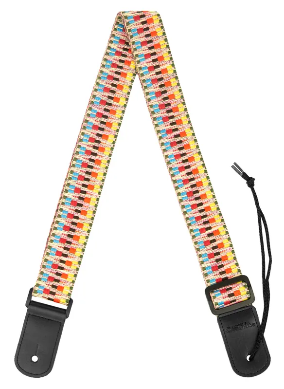 Expressversand CASCHA HH 2200 Jacquard Rainbow Ukulelengurt