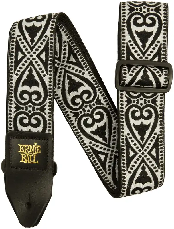 ERNIE BALL 5345 Jacquard Gewebe-Gitarrengurt (50mm), black heart Sofort Bestellen