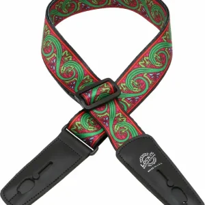 DANDREA LIS BM 3 Lock-It Strap 2 Bob Masse Polyester Gitarrengurt (51mm), Green Lizard Sichere Zahlung