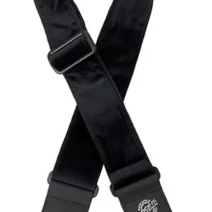 DANDREA LIS C2 BLK Lock-It Strap 2 Baumwoll-Gitarrengurt (51mm), Black Neue Kollektion