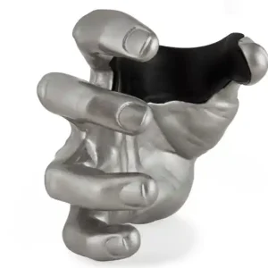 Geprüft GUITARGRIP Silver Metallic Male Hand right Gitarren-Wandhalter