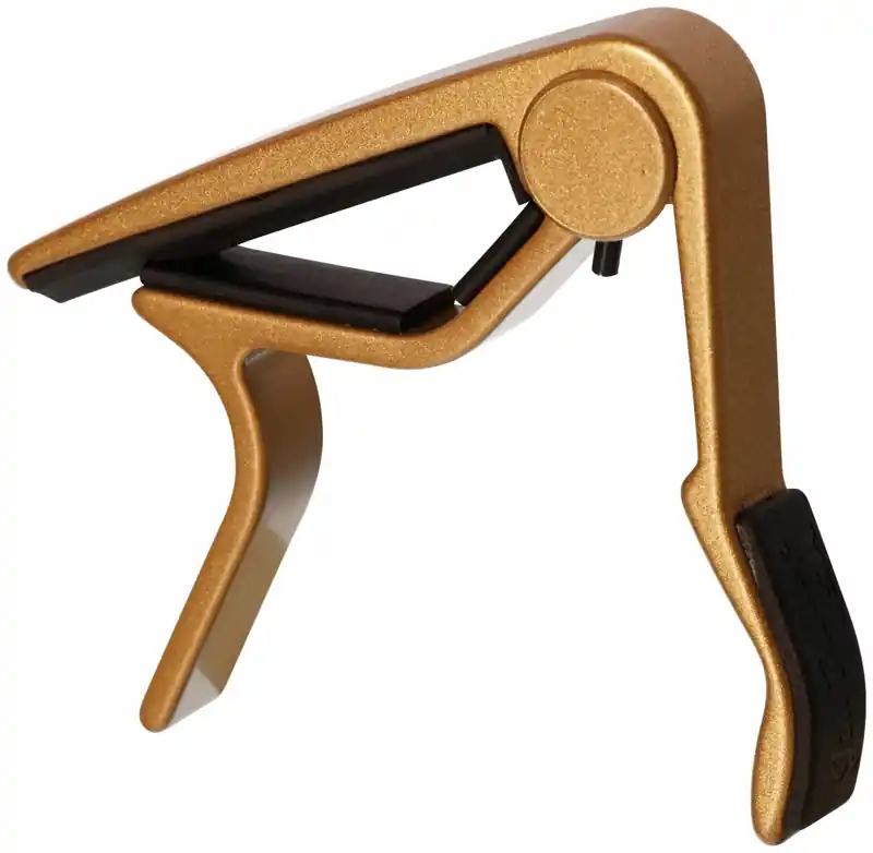 JIM DUNLOP 84FG Trigger Capo Acoustic Flat Kapodaster für Akustik-Gitarre, gold Expressversand